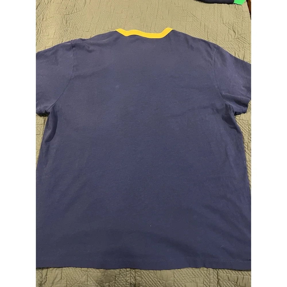 Polo Rl‎ Men's Crewneck Sports T Shirt 2xl TTG Blue And Yellow